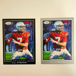 CJ Stroud Black Border & Silver Border Insert 2022 Sage Artistry Houston Texans